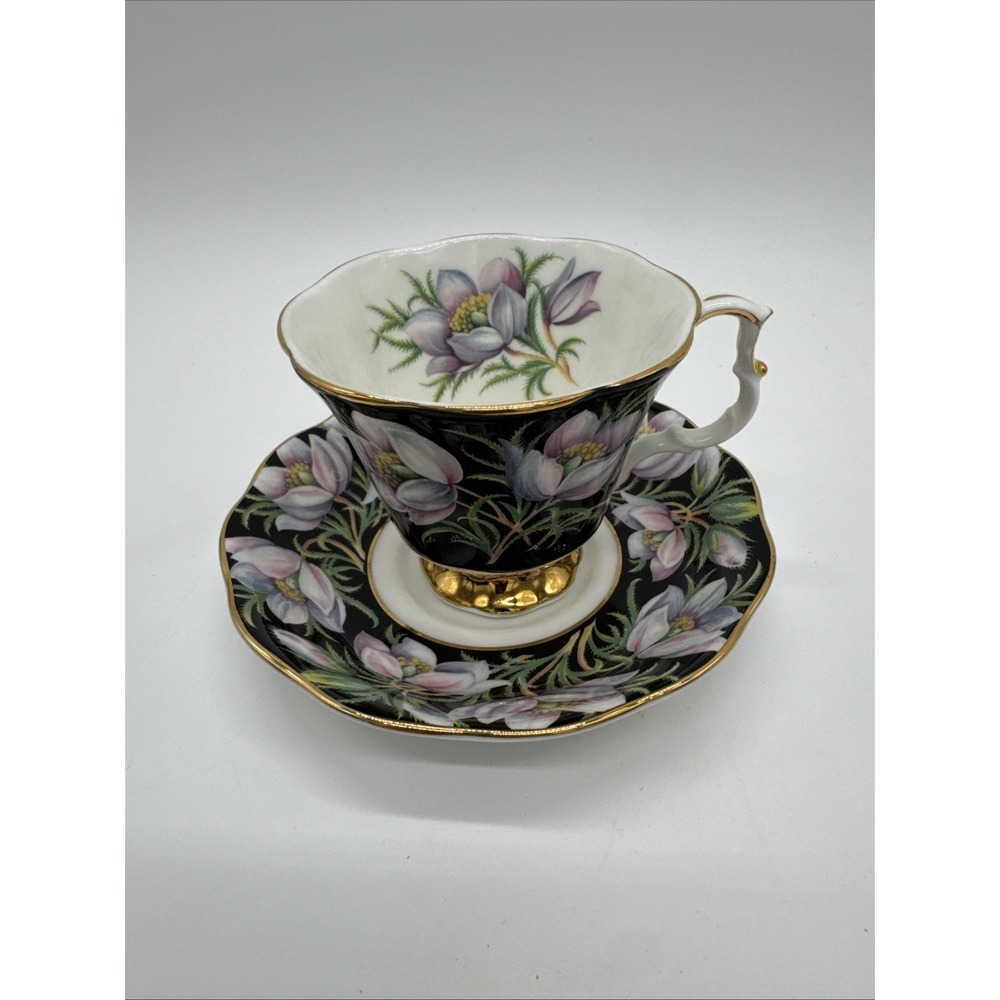 Vintage Royal Abert Provincial Flower Prairie Crocus Fine Bone Teacup & Saucer